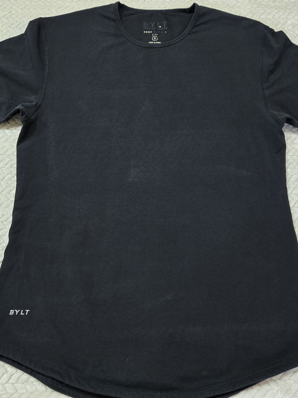 BYLT Premium Basics Drop Cut Lux T-Shirt Men's Medium Black
